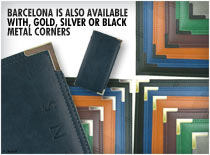 Metal Corners - Barcelona is also available with gold, silver or black metal corners