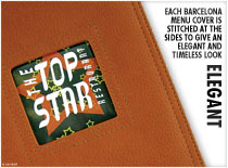 Elegant Stitched - Each Barcelona menu cover is stitched at the sides to give an elegant and timeless look