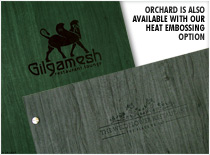 Heat embossing - Orchard is also available with our heat embossing option